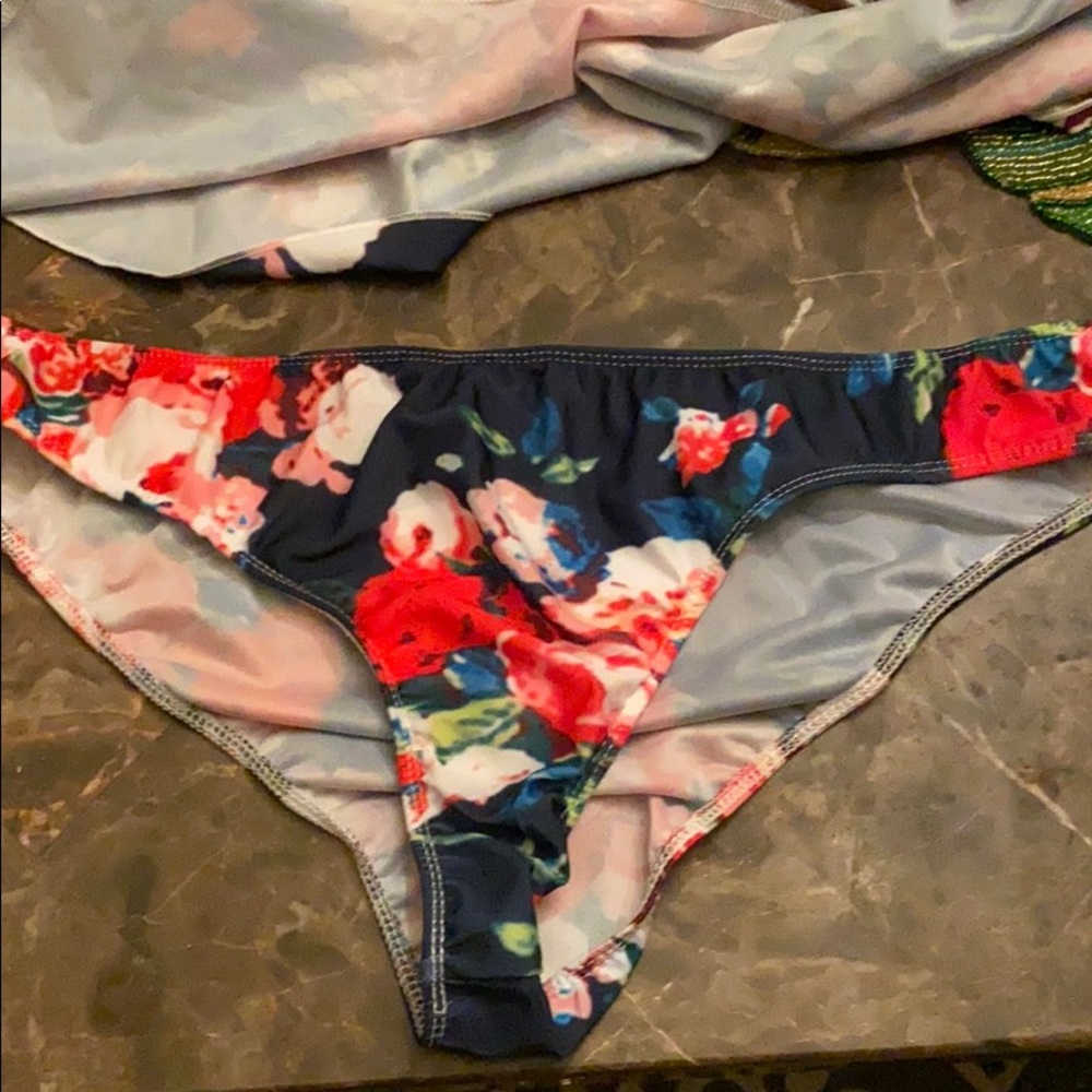 Navy Floral Swimwear - Picture 3 of 5